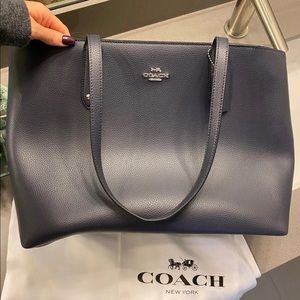 Coach navy tote